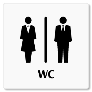 WC společné, 118x118mm, bílá, Nevada